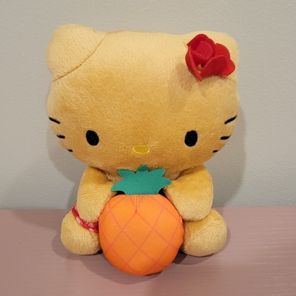 Sanrio Hello Kitty Hawaii Plushie Pineapple Toy Tropical Hula Plush Doll - Picture 1 of 8